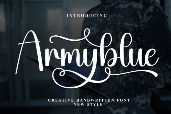 Armyblue: A Script Font for Editorial Elegance