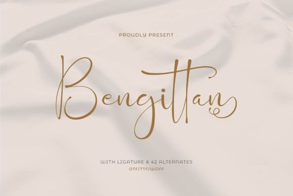 Bengittan: An Elegant Script Font for Crafters and Creators