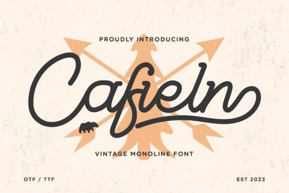 Cafieln: A Vintage Monoline Font for Digital Designers