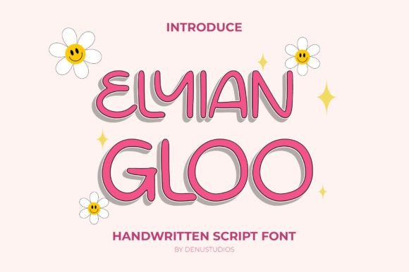 Elyian Gloo: A Handwritten Font for Playful Branding Projects
