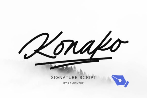 Konako: The Signature Script Font for Crafters and Product Creators