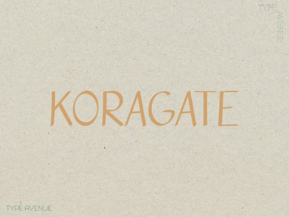 Koragate: A Modern Script Font for Digital Branding