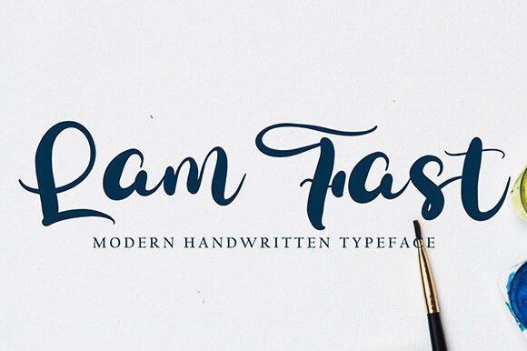 Lam Fast is a script font for thoughtful brand builders