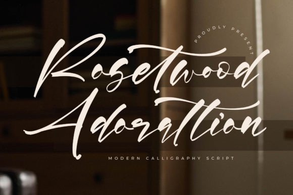 Rosetwood Adoration: A Script Font for Crafters and Brands